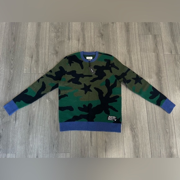 DIESEL kids Kroxi sweater boys large camo size 14 - Picture 4 of 9